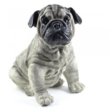 Cachorro Pug Ted Fulvo - 23x16,5x26,5cm
