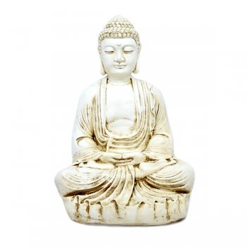 Buda Tibetano G Branco - 57,5x27x36cm