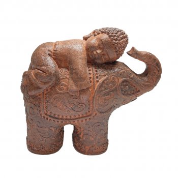 Monge Elefante Marrom - 19x11x24cm